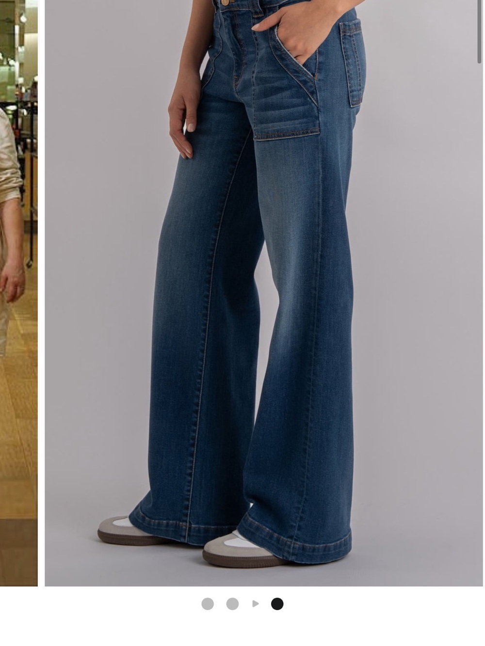 Kut from the Kloth Dark Blue Wide-Leg Jeans